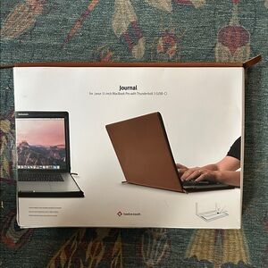 Journal Leather MacBook Pro Case - Brown - RARE